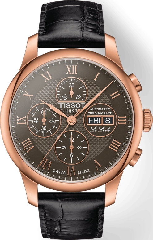 Tissot,Le Locle 42.30mm,42.30mm,Stainless Steel,Bronze,Automatic,Chronograph,Date,Day,T006,T006.414.36.443.00