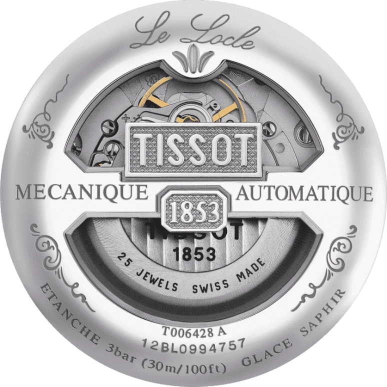 Tissot,T-Classic 39.30mm,39.30mm,Stainless Steel,Black,Automatic,42hours,Sapphire,T006,T006.428.16.058.01