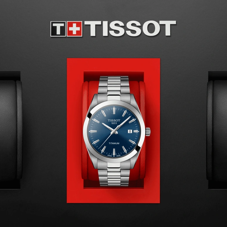 Tissot,Gentleman 40mm,40mm,Titanium,Blue,Quartz,Date,Sapphire,T127,T127.410.44.041.00