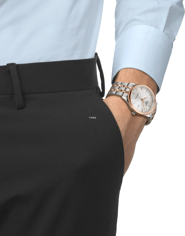 天梭,梦媛 40毫米,40毫米,精钢,银色,自动上弦,日历,蓝宝石,水晶玻璃,T158,T158.407.22.031.01