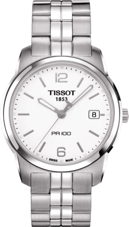 Tissot,PR 100 38mm,38mm,Stainless Steel,White,Quartz,Day,26280hours,T049,T049.410.11.017.00
