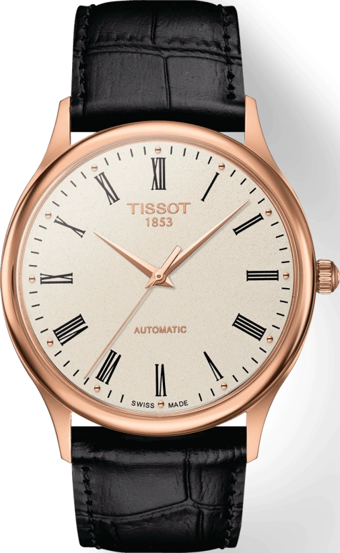 Tissot,T-Gold 39.80mm,39.80mm,Rose Gold,Beige,Automatic,42hours,In-house Caliber,T926,T926.407.76.263.00