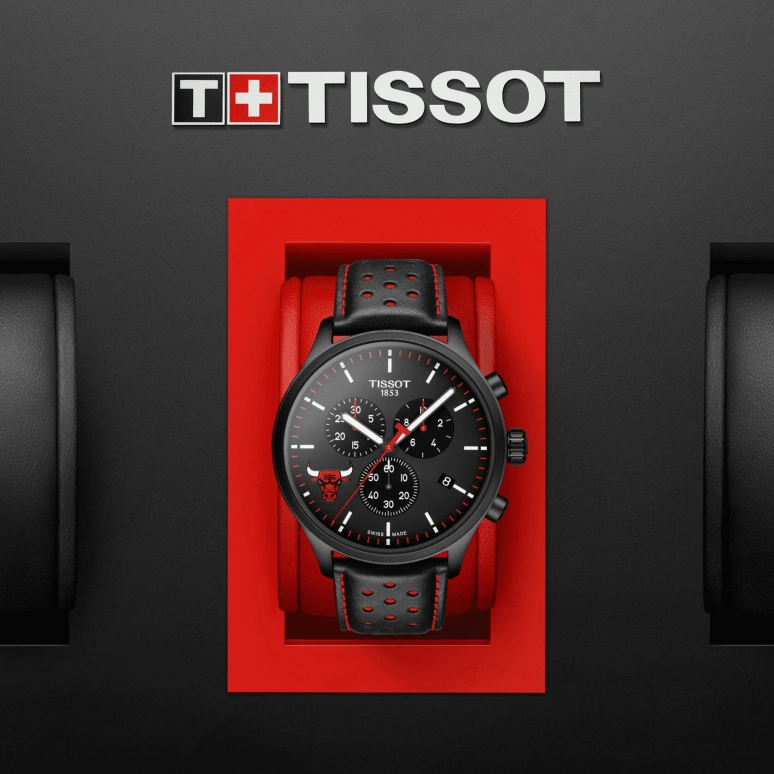 Tissot,Chrono 45mm,45mm,Stainless Steel,Black,Quartz,Chronograph,Day,T116,T116.617.36.051.00