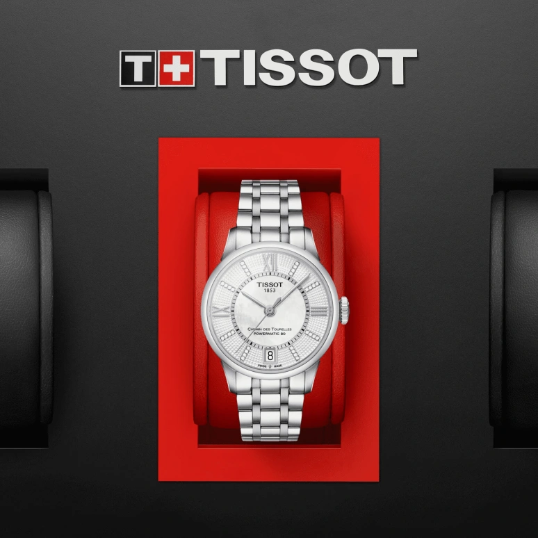 Tissot,Chemin Des Tourelles 32mm,32mm,Stainless Steel,White,Automatic,Day,80hours,T099,T099.207.11.116.00