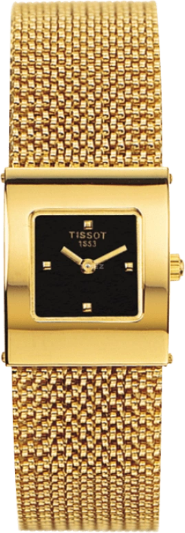 Tissot,Bellflower 19mm,19mm,Black,Quartz,53280hours,Sapphire,Rectangular,T73,T73.3.321.51