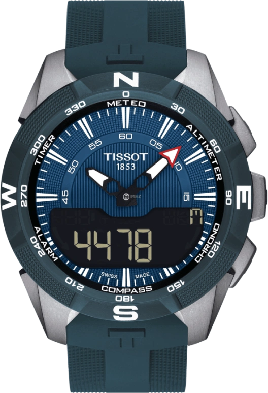 Tissot,Touch 45mm,45mm,Titanium,Ceramic,Blue,Quartz,Chronograph,Perpetual Calendar,Month,Date,Sapphire,Round,T110,T110.420.47.041.00