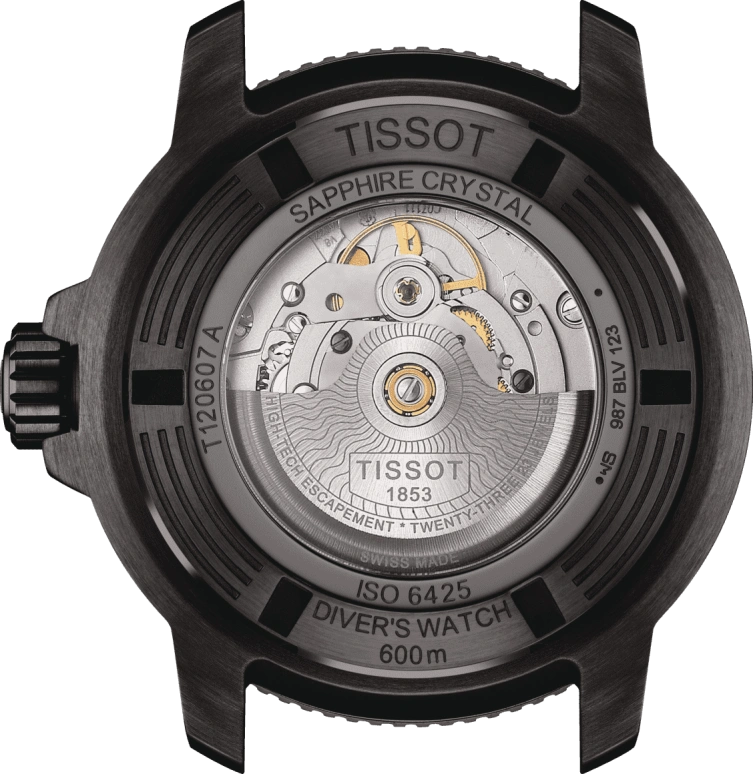 Tissot,Seastar 46mm,46mm,Ceramic,Stainless Steel,Blue,Automatic,Chronograph,Date,Hollow Out,T120,T120.607.37.041.00