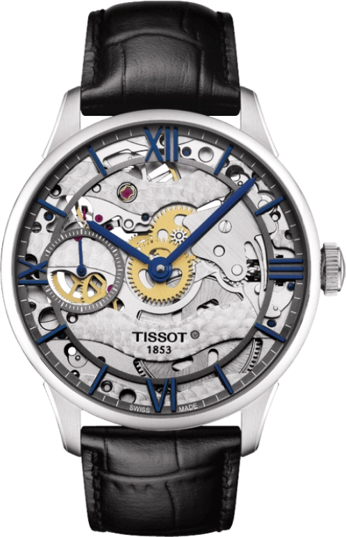 Tissot,Chemin Des Tourelles 42mm,42mm,Stainless Steel,Skeleton,Handwound,Hollow Out,46hours,T099,T099.405.16.418.00