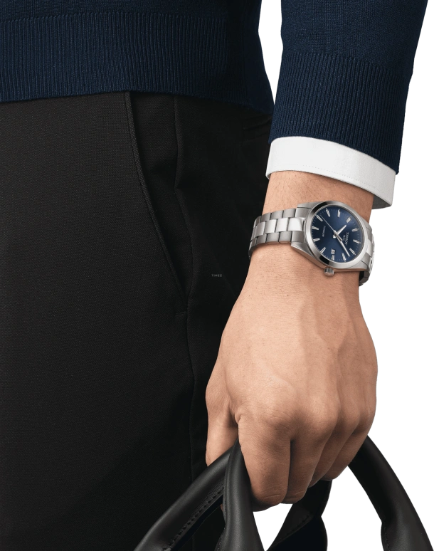 Tissot,Gentleman 40mm,40mm,Titanium,Blue,Quartz,Date,Sapphire,T127,T127.410.44.041.00