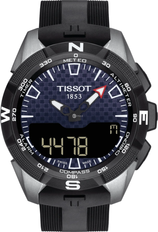 Tissot,Touch 45mm,45mm,Titanium,Ceramic,Black,Quartz,Chronograph,Perpetual Calendar,Month,Date,Sapphire,Round,T110,T110.420.47.051.01