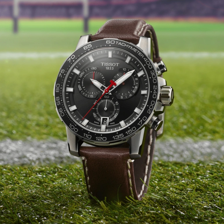 Tissot,Supersport 45.50mm,45.50mm,Aluminium,Stainless Steel,Black,Quartz,Chronograph,Date,Rattrapante,T125,T125.617.16.051.01