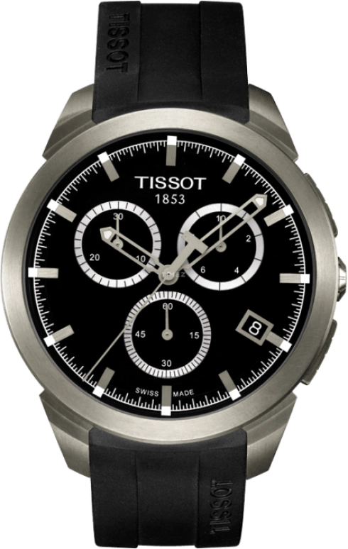 Tissot,Titanium 43mm,43mm,Titanium,Black,Quartz,Chronograph,Date,Rattrapante,T069,T069.417.47.051.00