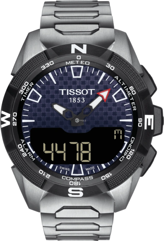 Tissot,Touch 45mm,45mm,Titanium,Ceramic,Black,Quartz,Chronograph,Perpetual Calendar,Month,Date,Sapphire,Round,T110,T110.420.44.051.00