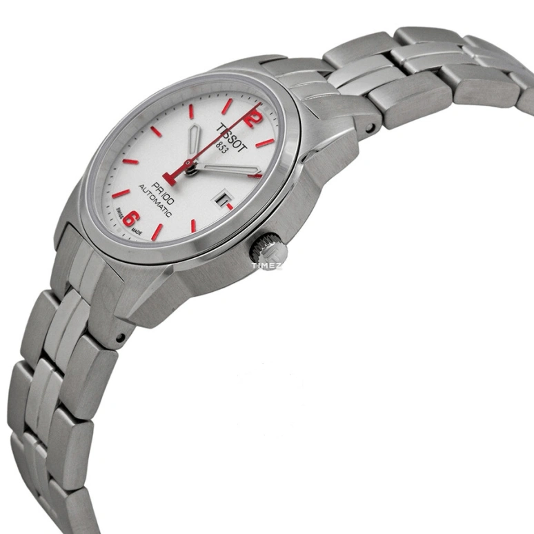 Tissot,PR 100 27mm,27mm,Stainless Steel,White,Automatic,Day,38hours,T049,T049.307.11.037.01