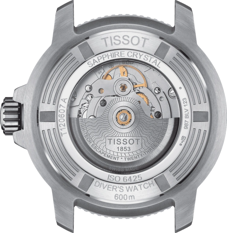 Tissot,Seastar 46mm,46mm,Ceramic,Stainless Steel,Blue,Automatic,Chronograph,Date,Hollow Out,T120,T120.607.11.041.01