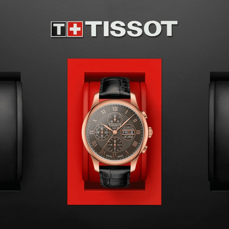 Tissot,Le Locle 42.30mm,42.30mm,Stainless Steel,Bronze,Automatic,Chronograph,Date,Day,T006,T006.414.36.443.00