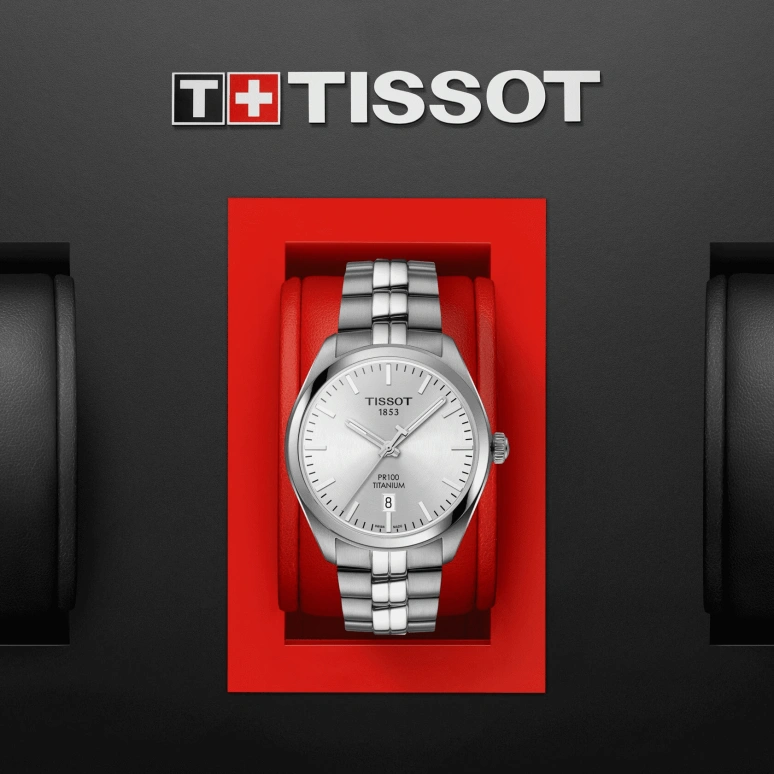 Tissot,PR 100 39mm,39mm,Titanium,Silver,Quartz,Chronograph,Date,T101,T101.410.44.031.00