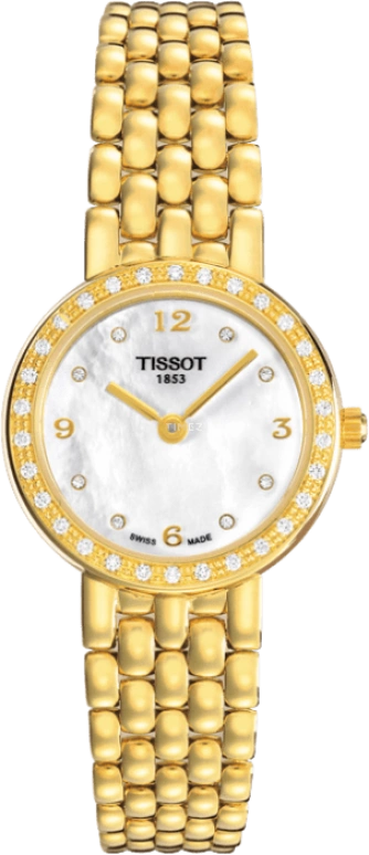 Tissot,T-Gold 24.50mm,24.50mm,Yellow Gold,White,Quartz,Chronograph,Date,T74,T74.3.116.76