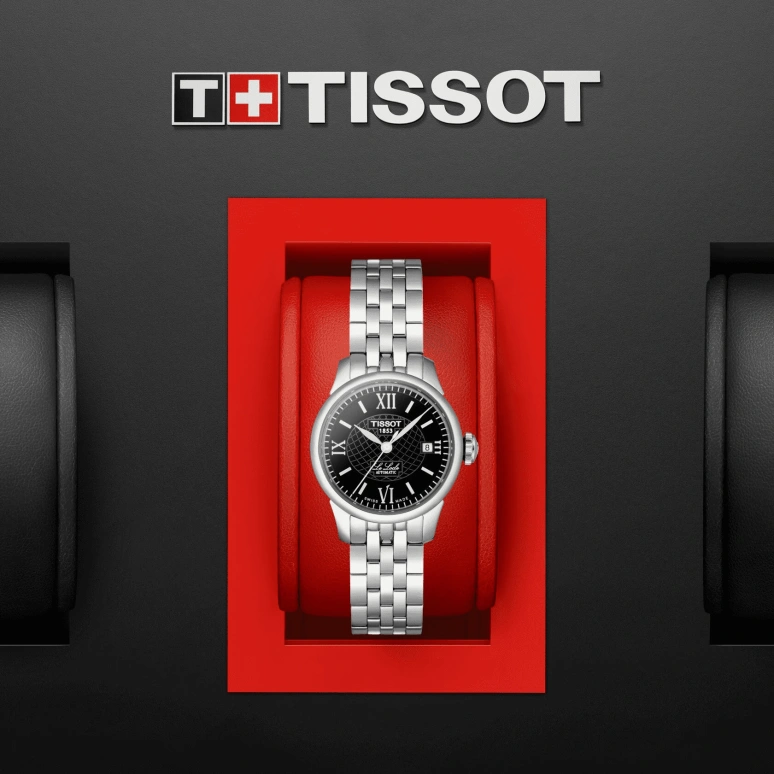 Tissot,Le Locle 25.30mm,25.30mm,Stainless Steel,Black,Automatic,Date,38hours,T41,T41.1.183.53