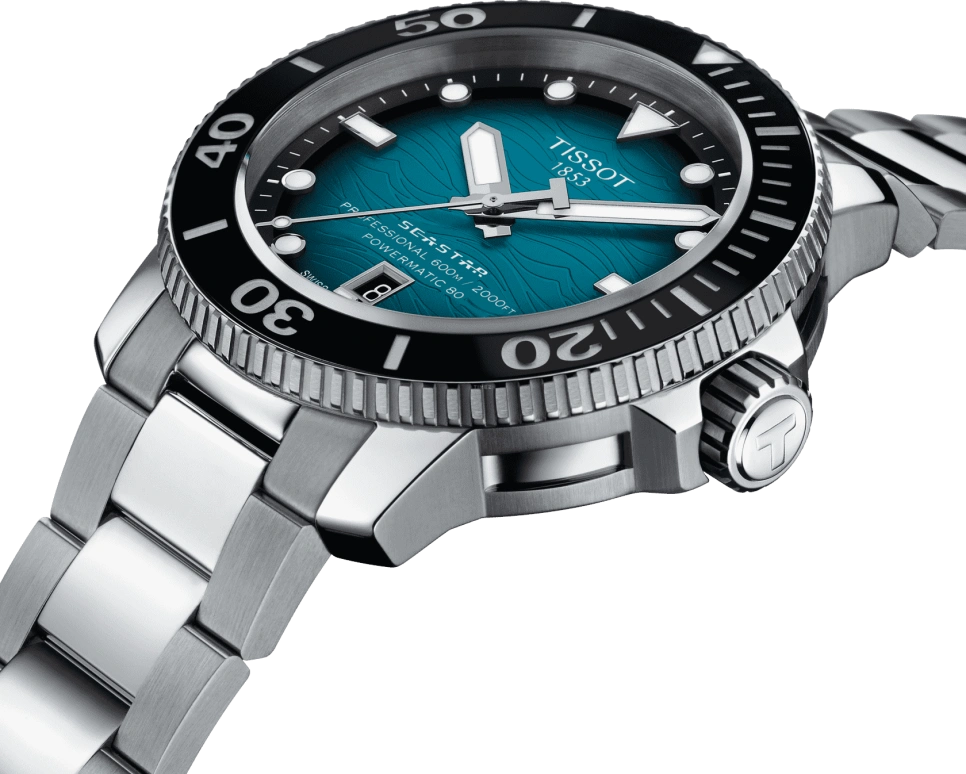 Tissot,Seastar 46mm,46mm,Ceramic,Stainless Steel,Blue,Automatic,Chronograph,Date,Hollow Out,T120,T120.607.11.041.00