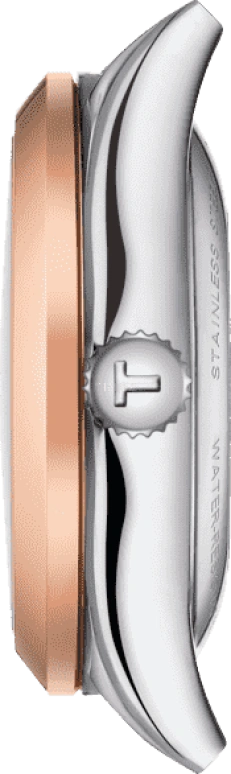 Tissot,T-Lady 29.30mm,29.30mm,Rose Gold,Stainless Steel,Beige,Automatic,Date,48hours,T930,T930.007.41.266.00