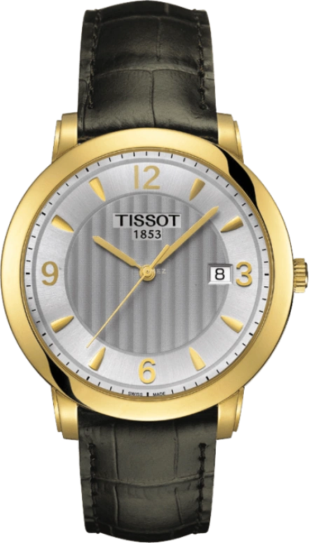 Tissot,Sculpture 38mm,38mm,Yellow Gold,Silver,Quartz,Chronograph,Date,T71,T71.3.450.64