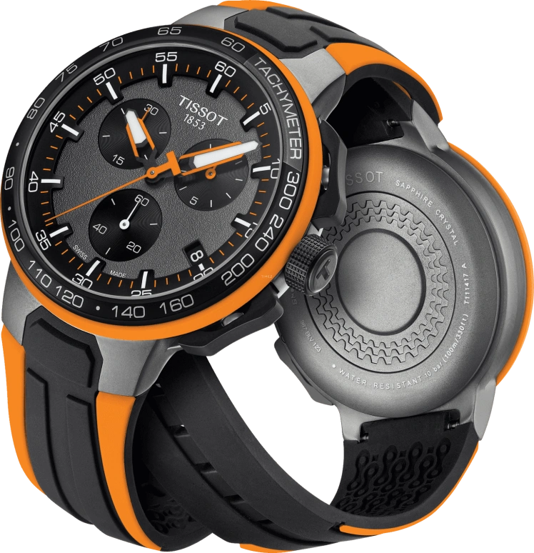 Tissot,T-Race 44.50mm,44.50mm,Carbon,Stainless Steel,Bronze,Quartz,Chronograph,Date,Rattrapante,T111,T111.417.37.441.04