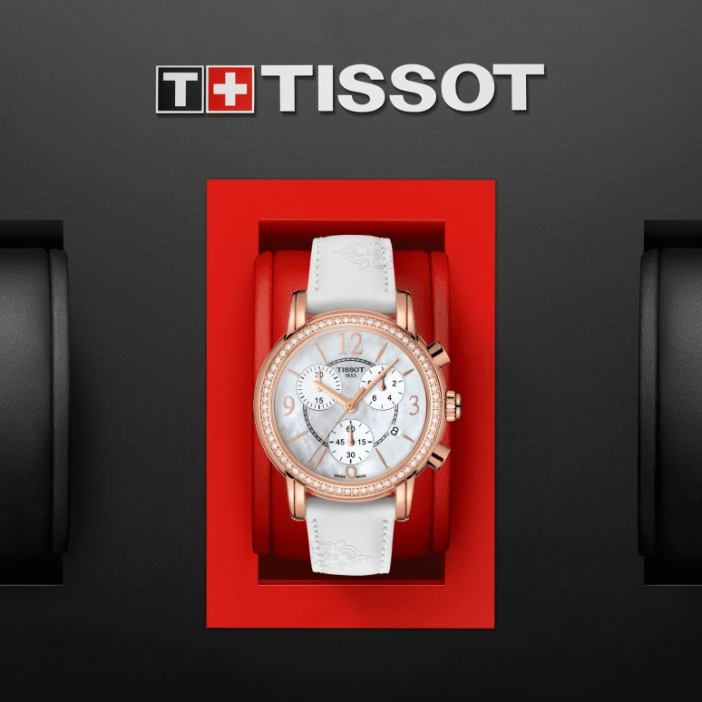 Tissot,T-Gold 35mm,35mm,Stainless Steel,Rose Gold,White,Quartz,26280hours,Sapphire,T050,T050.217.67.117.01