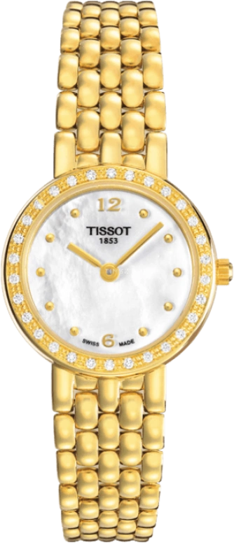 Tissot,T-Gold 24.50mm,24.50mm,Yellow Gold,White,Quartz,Chronograph,Date,T74,T74.3.116.74