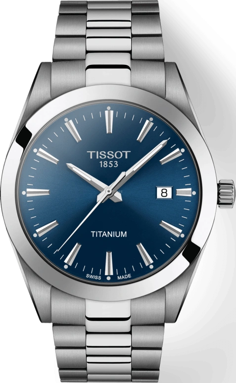 Tissot,Gentleman 40mm,40mm,Titanium,Blue,Quartz,Date,Sapphire,T127,T127.410.44.041.00