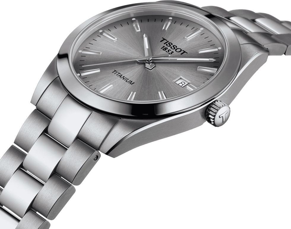 Tissot,Gentleman 40mm,40mm,Titanium,Grey,Quartz,Date,Sapphire,T127,T127.410.44.081.00