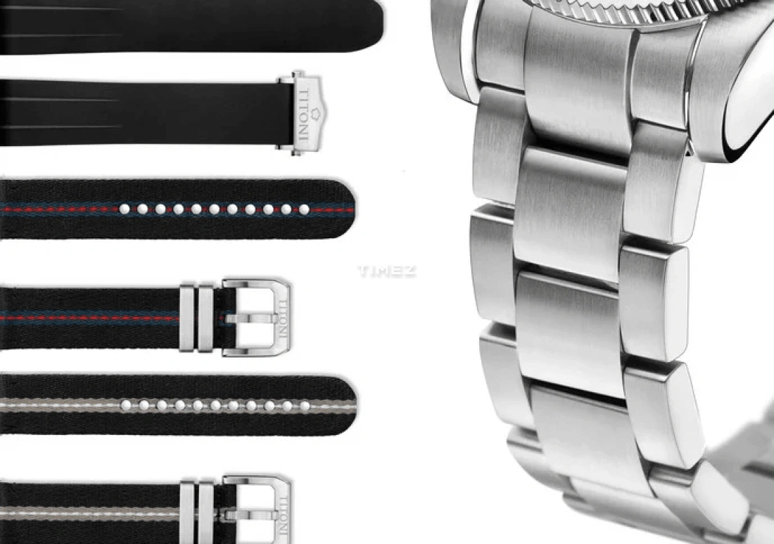 Titoni,SEASCOPER 42mm,42mm,Stainless Steel,Blue,Automatic,Day,Sapphire,Crystal Glass,83300 S,83300 S-BE-705
