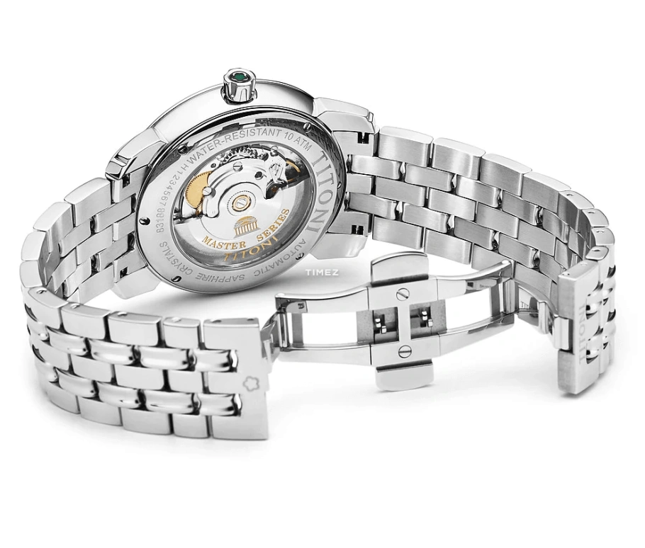 Titoni,MASTER 41mm,41mm,Stainless Steel,Silver,Automatic,Day,Sapphire,Glass,83188 S,83188 S-575R