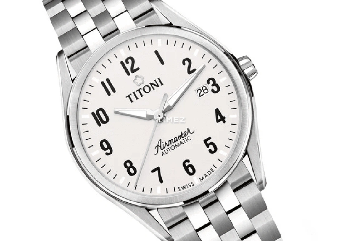 Titoni,AIRMASTER 40.50mm,40.50mm,Stainless Steel,Silver,Automatic,Day,Sapphire,Crystal Glass,83906 S,83906 S-698