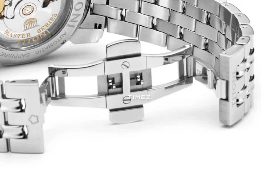 Titoni,MASTER 41mm,41mm,Stainless Steel,Silver,Automatic,Day,Sapphire,Glass,83188 S,83188 S-575R