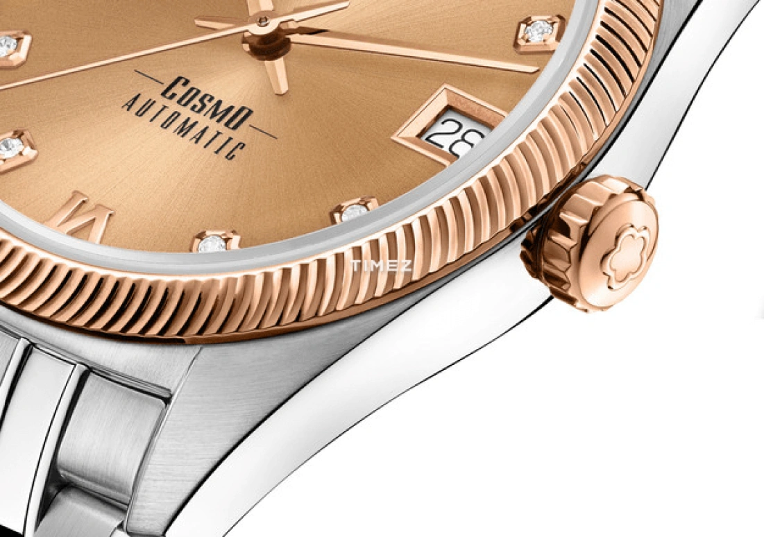 Titoni,COSMO 33.50mm,33.50mm,Stainless Steel,Copper,Automatic,Day,Sapphire,Crystal Glass,828 SRG,828 SRG-653