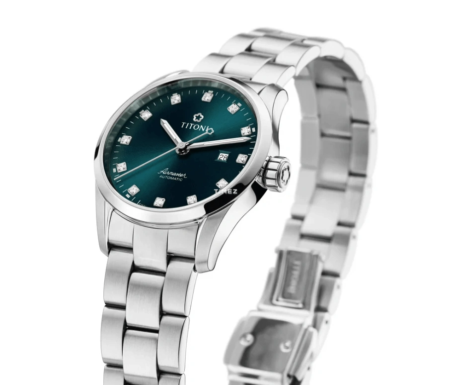 Titoni,AIRMASTER 29mm,29mm,Stainless Steel,Blue,Automatic,Day,Sapphire,Crystal Glass,23743 S,23743 S-682