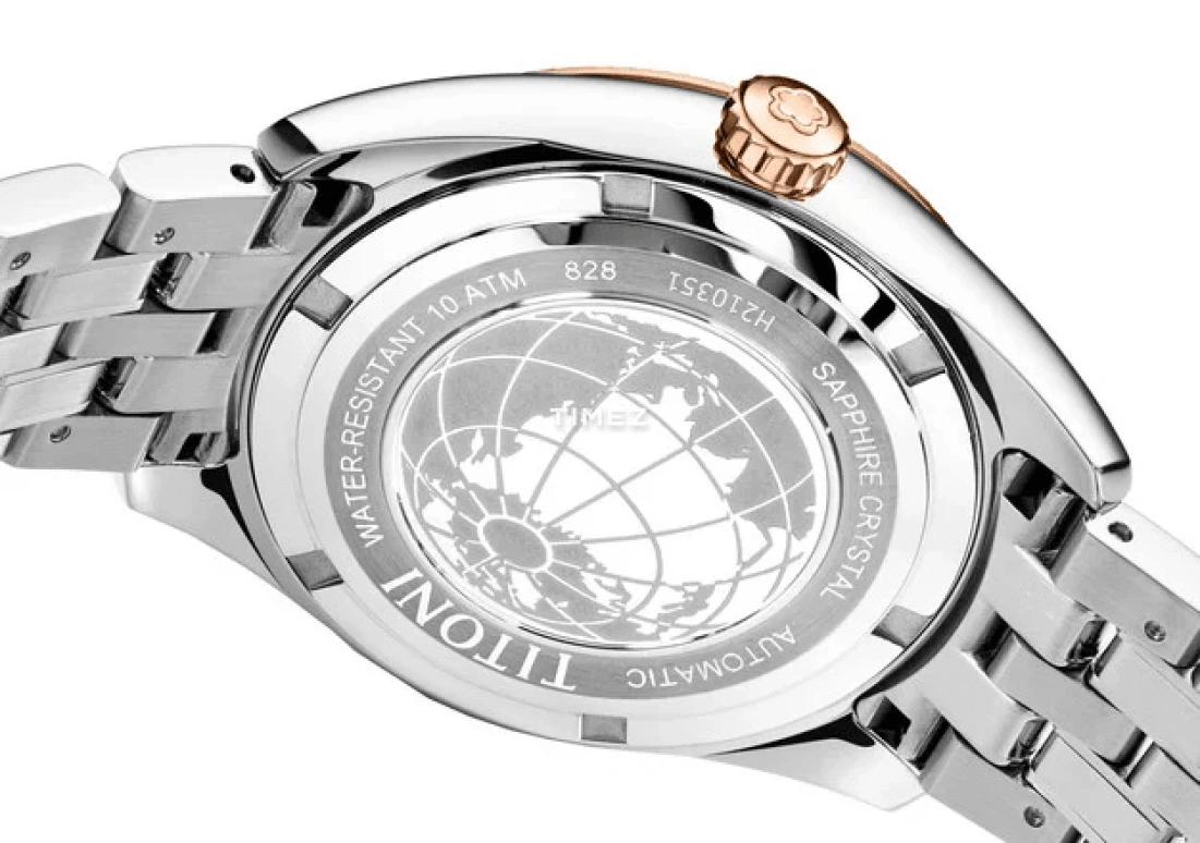 Titoni,COSMO 33.50mm,33.50mm,Stainless Steel,Copper,Automatic,Day,Sapphire,Crystal Glass,828 SRG,828 SRG-653