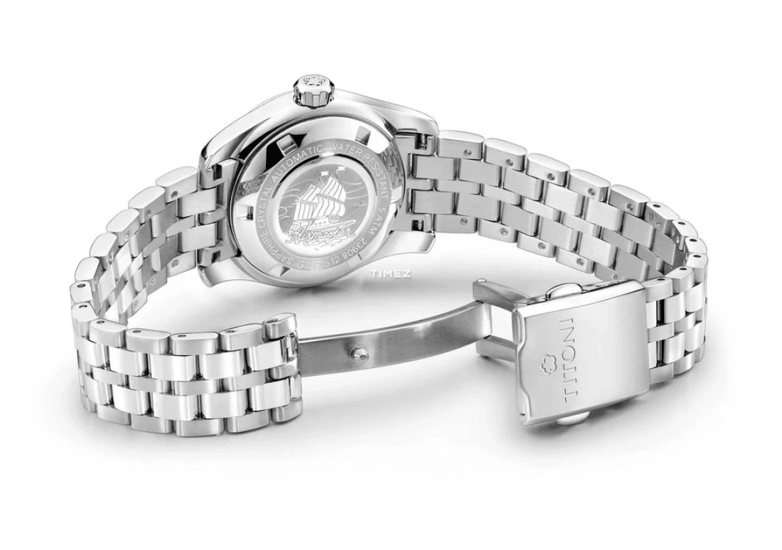 Titoni,AIRMASTER 29mm,29mm,Stainless Steel,Silver,Automatic,Day,Sapphire,Crystal Glass,23908 S,23908 S-616