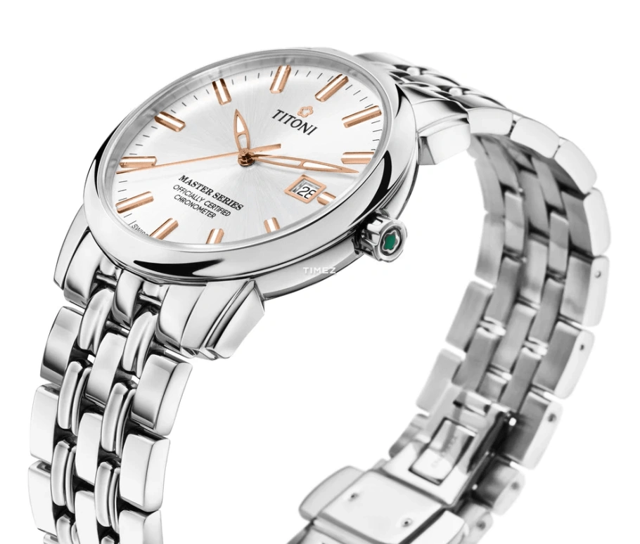Titoni,MASTER 41mm,41mm,Stainless Steel,Silver,Automatic,Day,Sapphire,Glass,83188 S,83188 S-575R