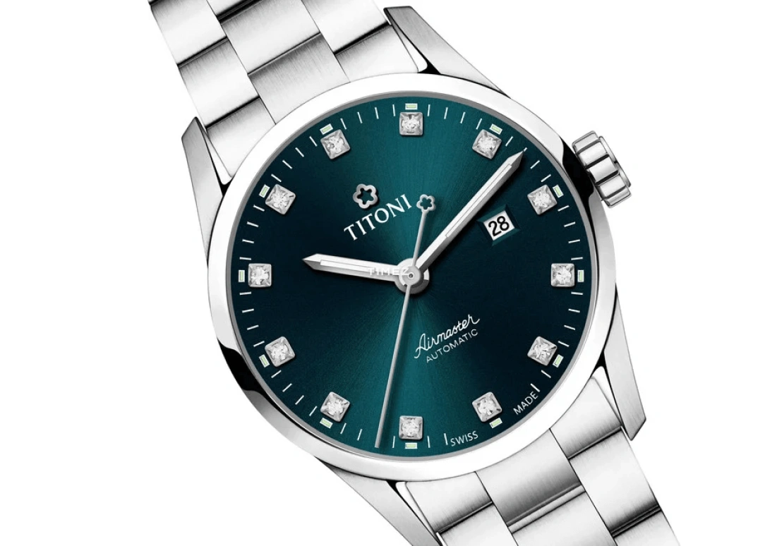 Titoni,AIRMASTER 29mm,29mm,Stainless Steel,Blue,Automatic,Day,Sapphire,Crystal Glass,23743 S,23743 S-682