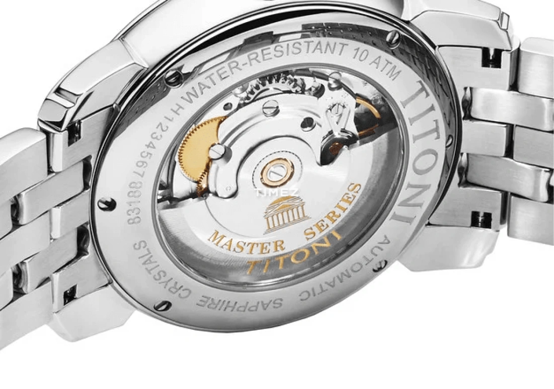 Titoni,MASTER 41mm,41mm,Stainless Steel,Silver,Automatic,Day,Sapphire,Glass,83188 S,83188 S-575R