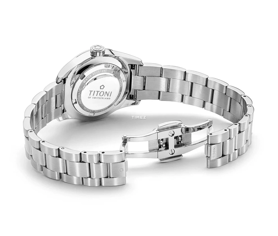 Titoni,AIRMASTER 29mm,29mm,Stainless Steel,Blue,Automatic,Day,Sapphire,Crystal Glass,23743 S,23743 S-682