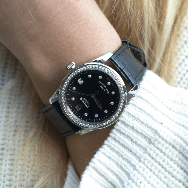 Tudor,Glamour 36mm,36mm,Stainless Steel,Black,Automatic,Date,38hours,55020,55020-0053