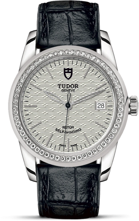 Tudor,Glamour 36mm,36mm,Stainless Steel,Silver,Automatic,Date,38hours,55020,55020-0059