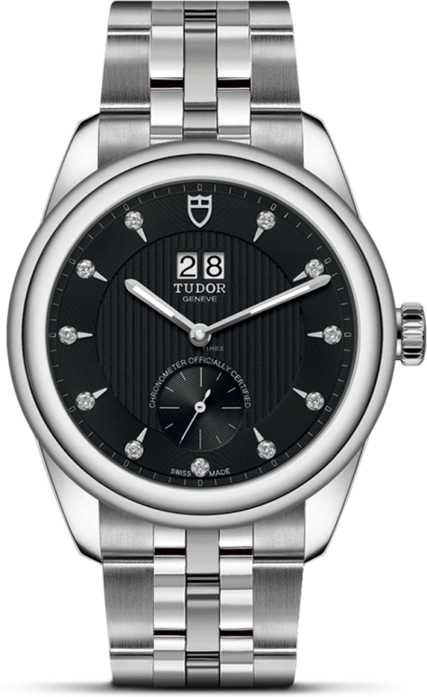 Tudor,Glamour 42mm,42mm,Stainless Steel,Black,Automatic,Big Date,70hours,57100,57100-0004