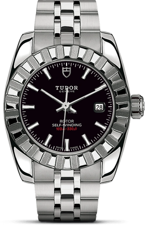 Tudor,Classic 28mm,28mm,Stainless Steel,Black,Automatic,Day,38hours,22010,22010-0001