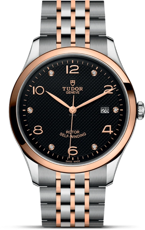 Tudor,1926 41mm,41mm,Rose Gold,Stainless Steel,Black,Automatic,Day,38hours,91651,91651-0004