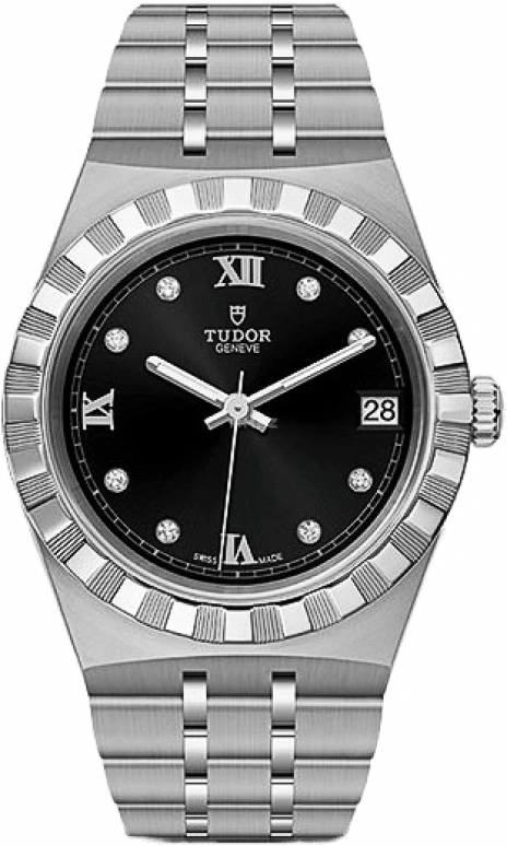 Tudor,Royal 34mm,34mm,Stainless Steel,Black,Automatic,Date,38hours,28400,28400-0004