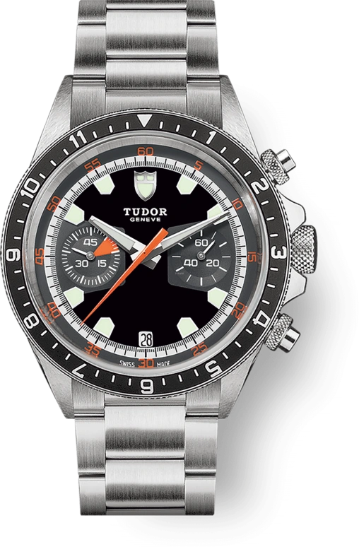 Tudor,Heritage 42mm,42mm,Stainless Steel,Black,Automatic,Chronograph,Date,70330N,70330N-0005